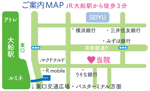 ご案内MAP JR大船駅かた徒歩3分